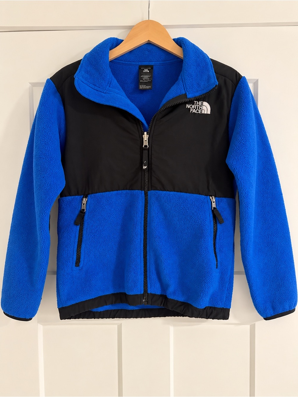 The North Face Kids Blue and Black Full-Zip Fleece Jacket